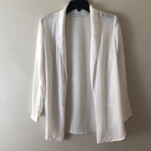 Sheer white blazer